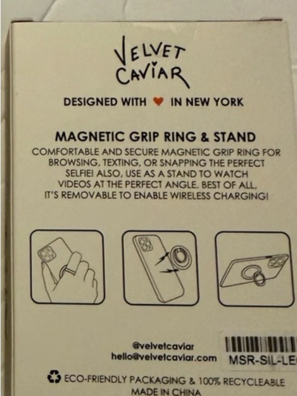 VELVET CAVIAR Chrome Leopard MagSafe Grip Ring for Most Cell Phones